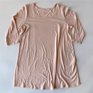 Pure Jill Pink Ballet Sleeve Tunic size Large